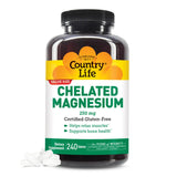 Country Life Magnesio Quelado 250 mg en caja para uso diario