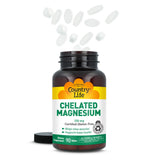 Country Life magnesio quelado 250 mg uso diario con comida
