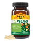 Country Life Max para Veganos: bote con cápsulas que apoyan la energía diaria