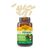 Country Life Max para Veganos: cápsulas lisas para consumo diario y absorción
