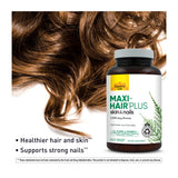 Country Life Maxi-Hair Plus Biotina botanicas y aminoácidos para cabello y uñas.