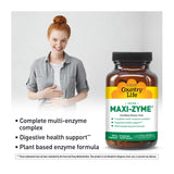 Country Life Maxi-Zyme empaque reciclable con enfoque sostenible.