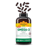 Country Life Omega-3: cápsulas suaves fáciles de tragar para apoyar tu sistema cardiovascular.