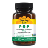 Country Life P-5-P Vitamina B6: envase principal visible para compras confiables.