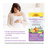 Realfood Prenatal, tabletas fáciles de tragar para la rutina diaria.