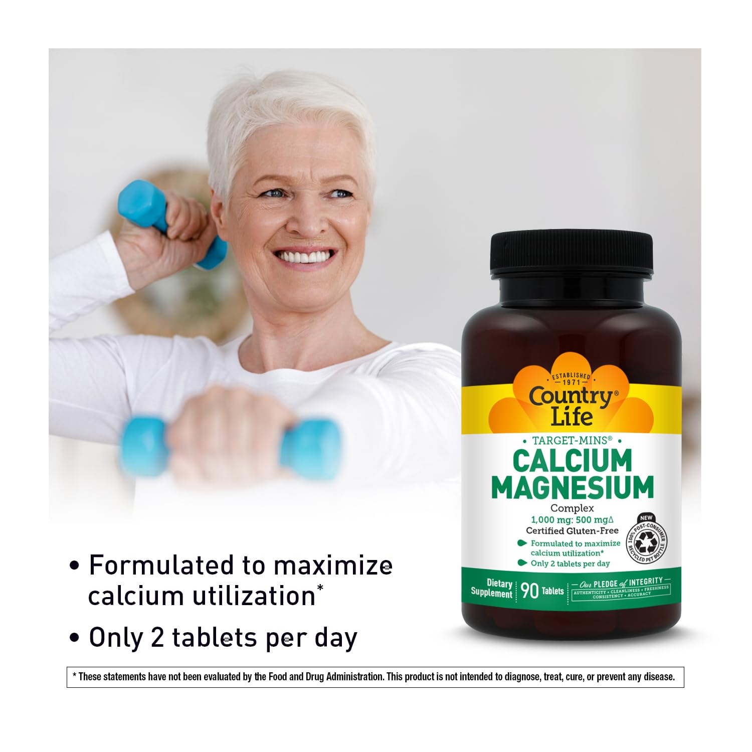 Country Life Target-Mins calcio 1000 mg para soporte óseo