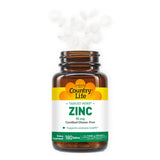 Country Life Target-Mins Zinc 50 mg, caja de 180 tabletas para bienestar sostenido.