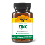 Country Life Target-Mins Zinc 50 mg, tableta para apoyo diario a la salud inmune.