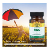 Tableta de zinc 50 mg en mano, ideal para la rutina diaria.
