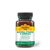 Botella Country Life Vitamin E-Complex con tocoferoles mixtos para uso diario