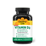 Country Life Vitamina D3 5000 UI en cápsula suave para huesos sanos