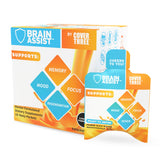 Cover Three Brain Assist, botella derramando: apoyo para concentración diaria.