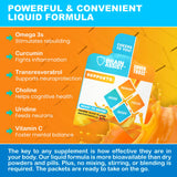 Cover Three Brain Assist, curcuma-uridina-ingredientes: combinación de ingredientes para soporte cognitivo.