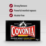 Covonia pastillas Original, enfoque en empaque frontal, experiencia fresca y práctica.