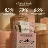 Polvo de Cowboy Colostrum con textura cremosa para batidos nutritivos diarios.