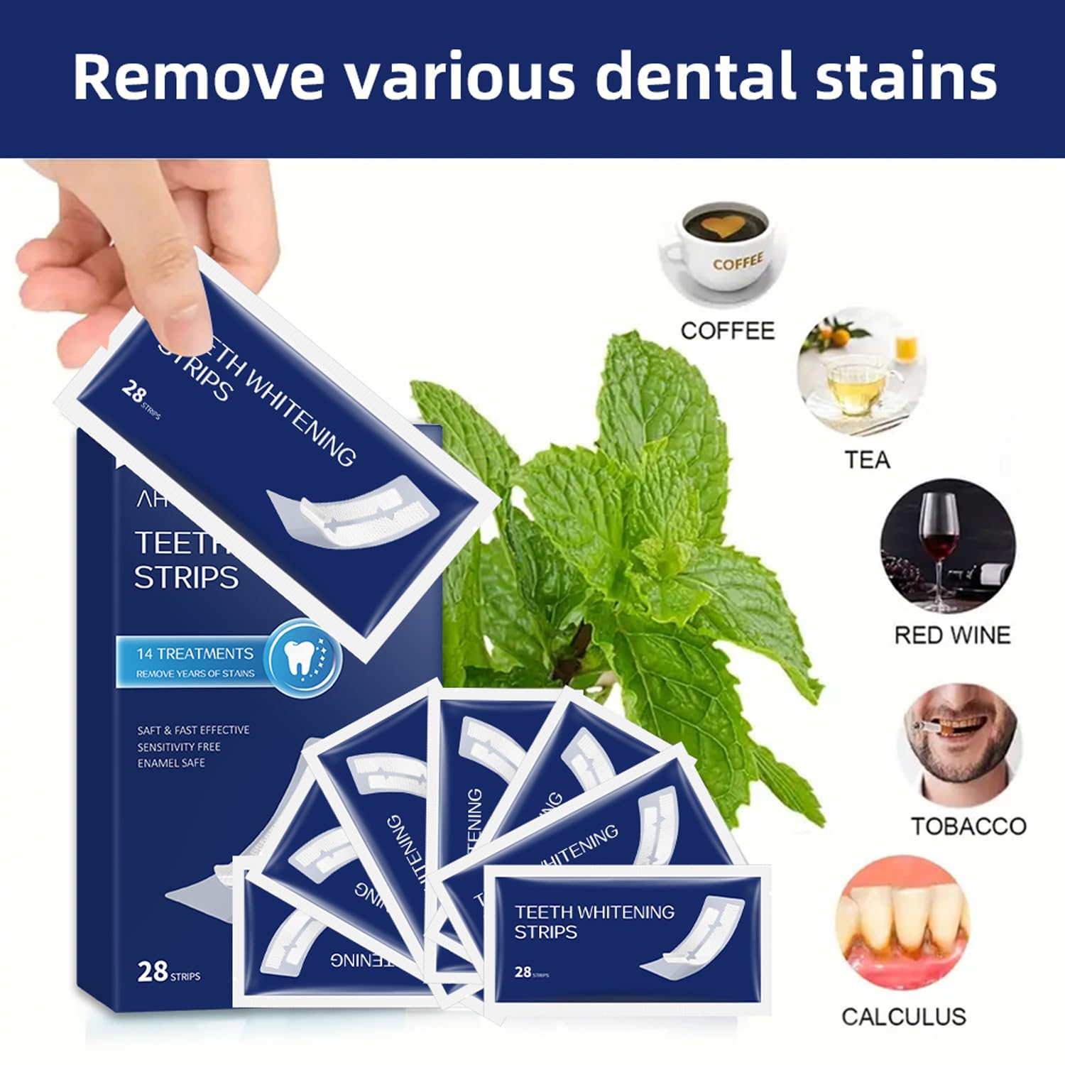 COZYTIMES Cintas-blanqueamiento-dientes demuestra aplicación fácil y rápida.