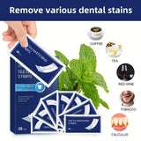 COZYTIMES Cintas-blanqueamiento-dientes demuestra aplicación fácil y rápida.