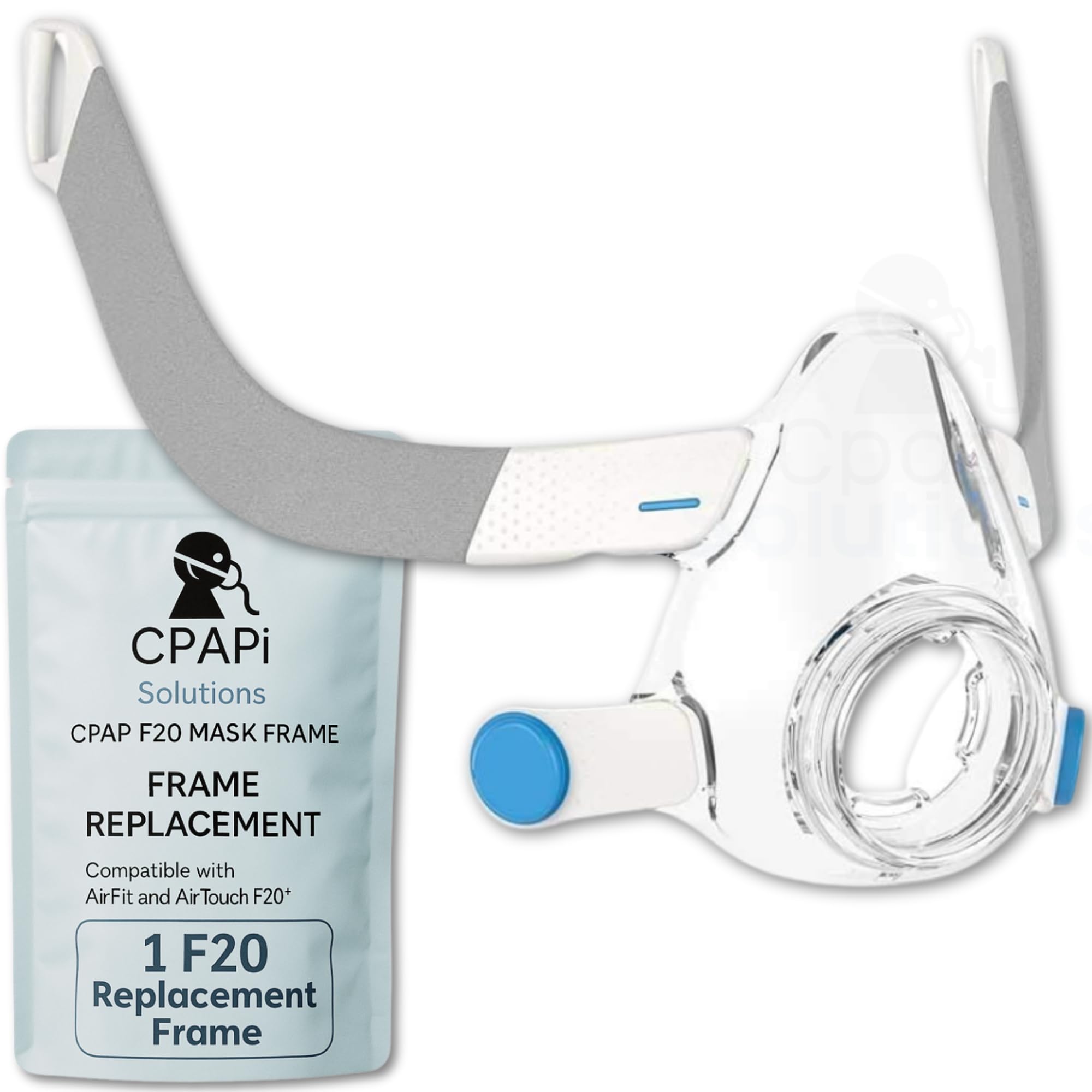 CPAPi Solutions marco F20 repuesto, ajuste seguro para noches sin fugas.
