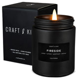 Vela Craft & Kin en empaque listo para regalo, elegancia masculina para el hogar.