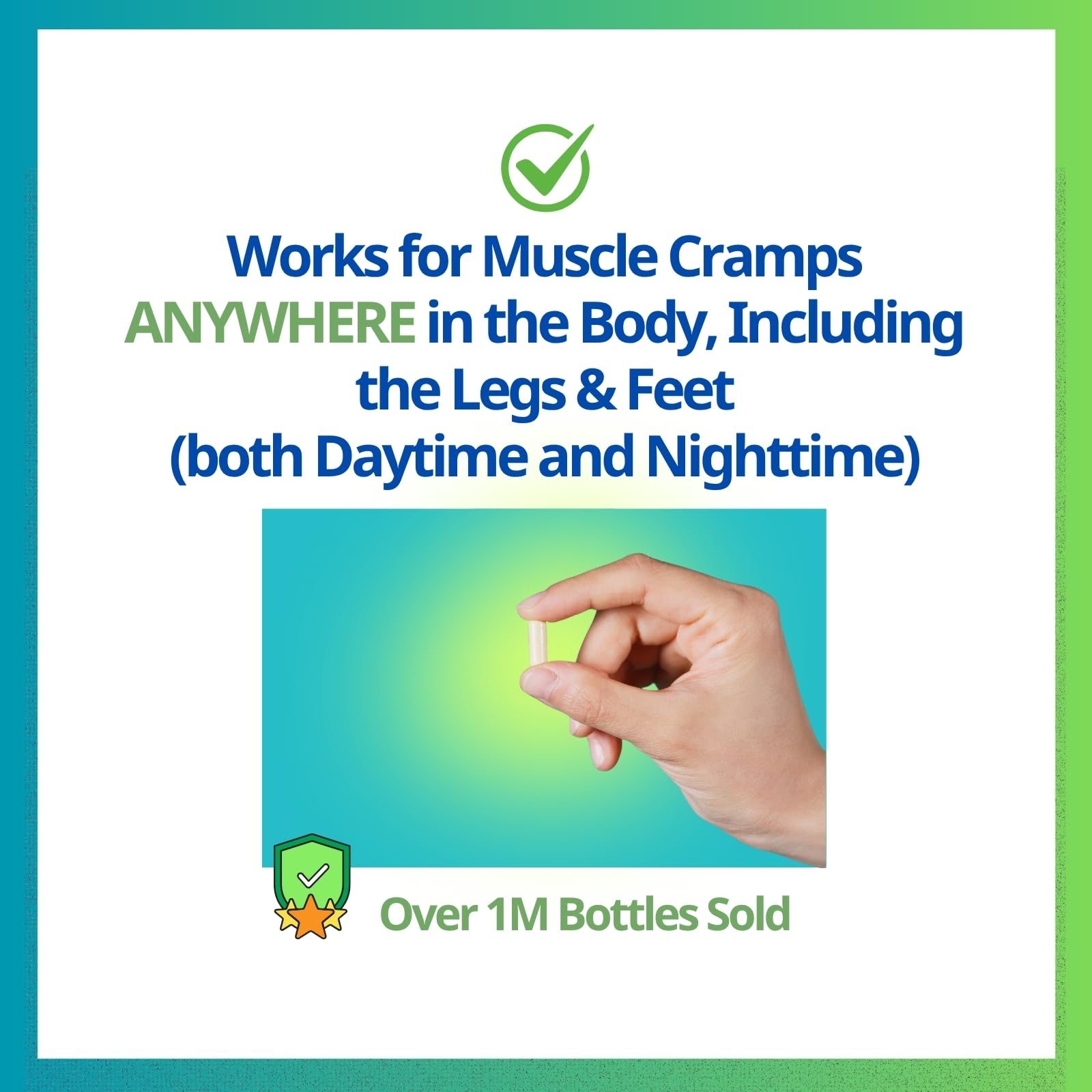 Cramp Defense, cápsulas, absorción rápida para calambres nocturnos.