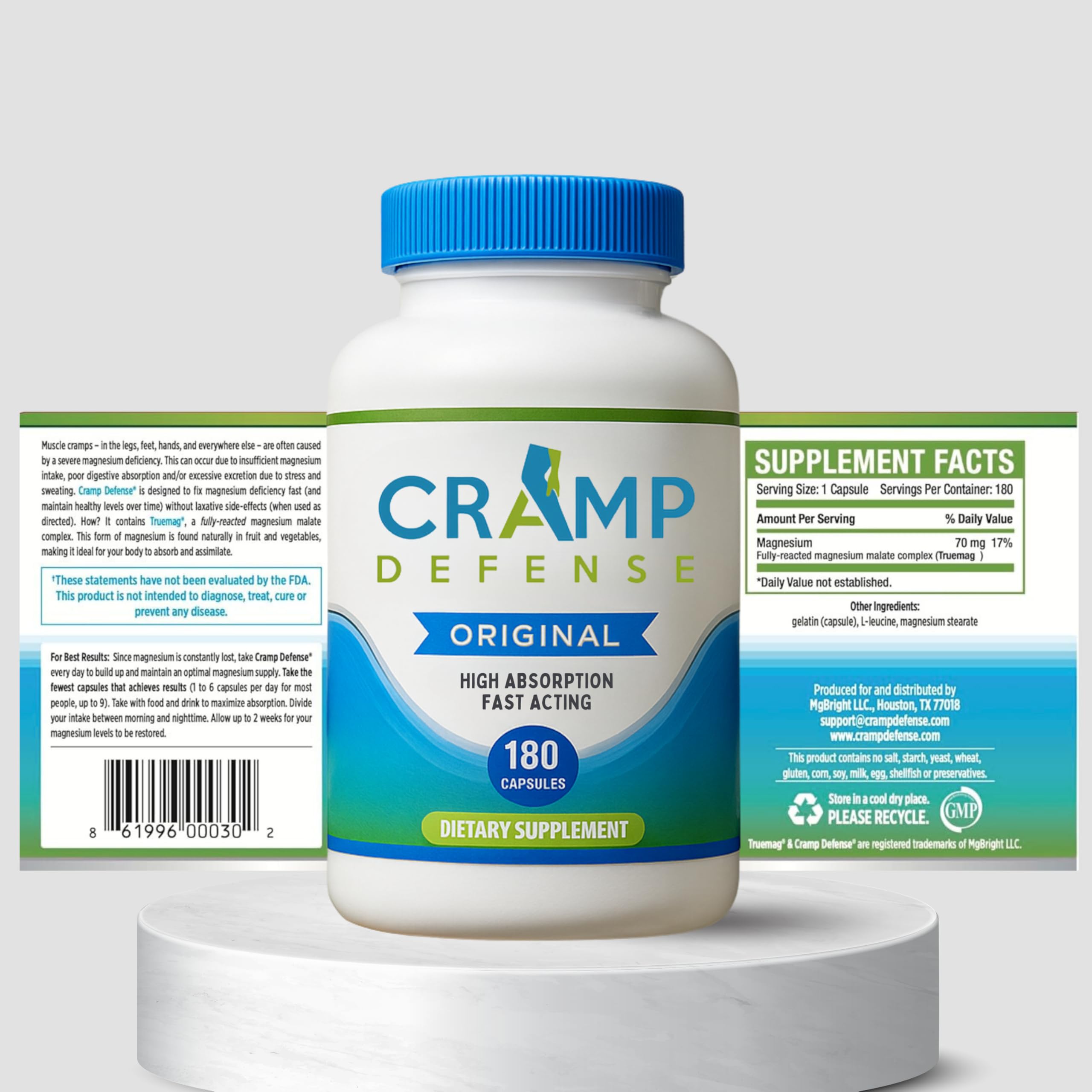 Cramp Defense, producto fabricado en Estados Unidos, calidad asegurada.