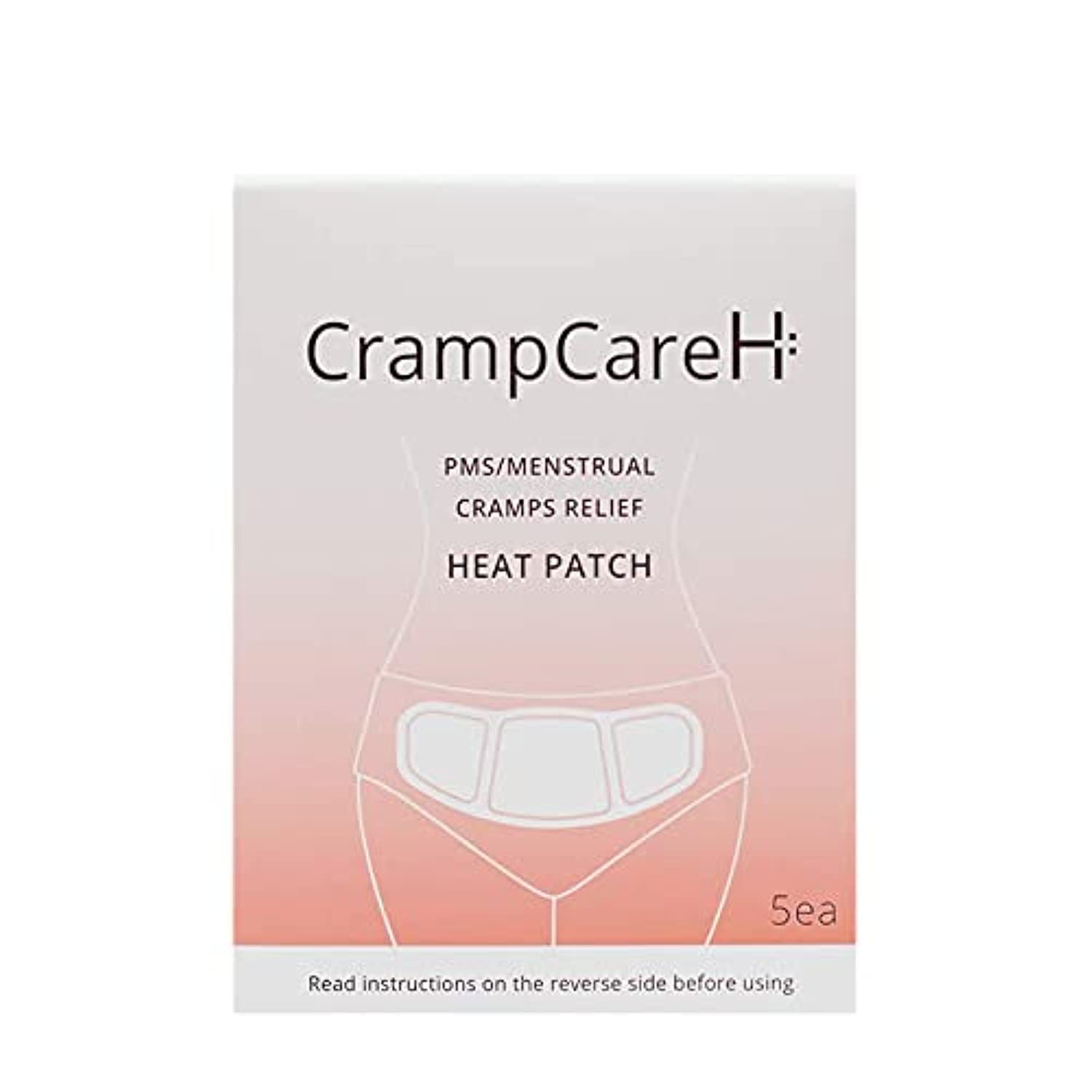 Parche CrampCareH con calor relajante y alas amplias para abdomen.