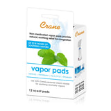 Crane mentol-eucalipto pads vapor: uso con inhalador para respiración más cómoda.