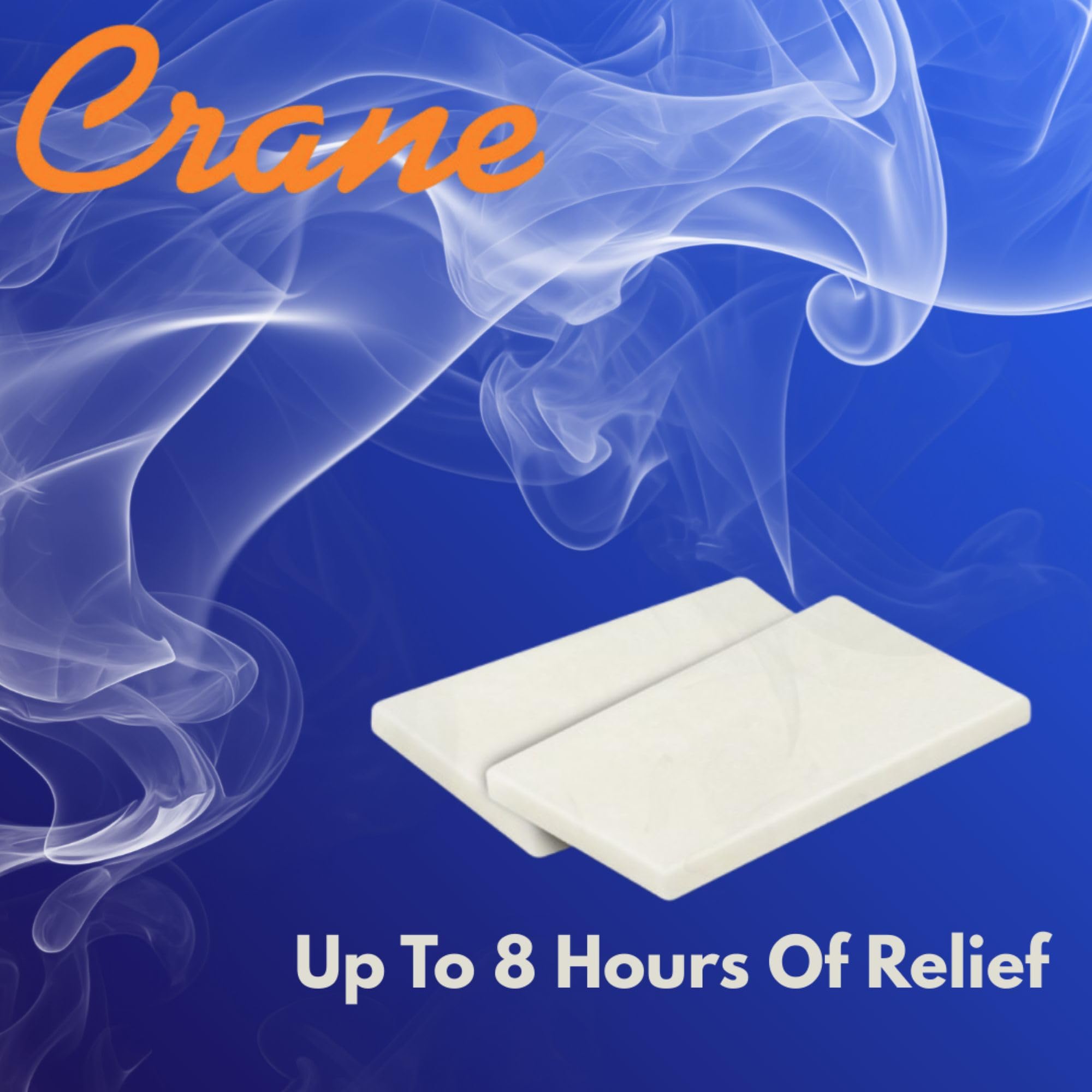 Crane mentol-eucalipto pads vapor: caja abierta lista para varias sesiones.