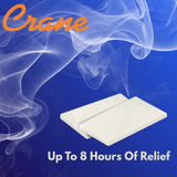 Crane mentol-eucalipto pads vapor: caja abierta lista para varias sesiones.
