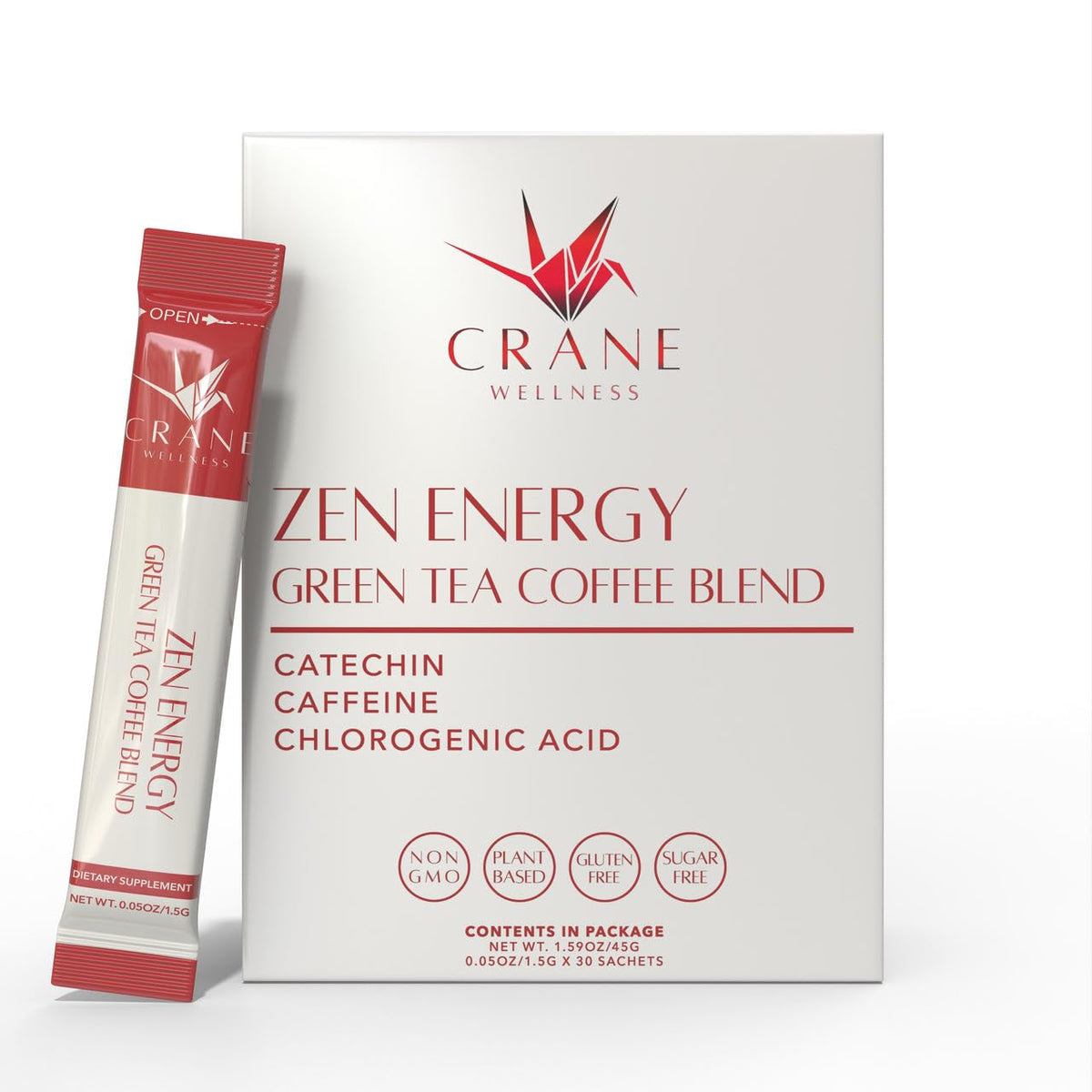 CRANE WELLNESS Energia Zen en empaque, ideal para iniciar el día con sabor y aroma.