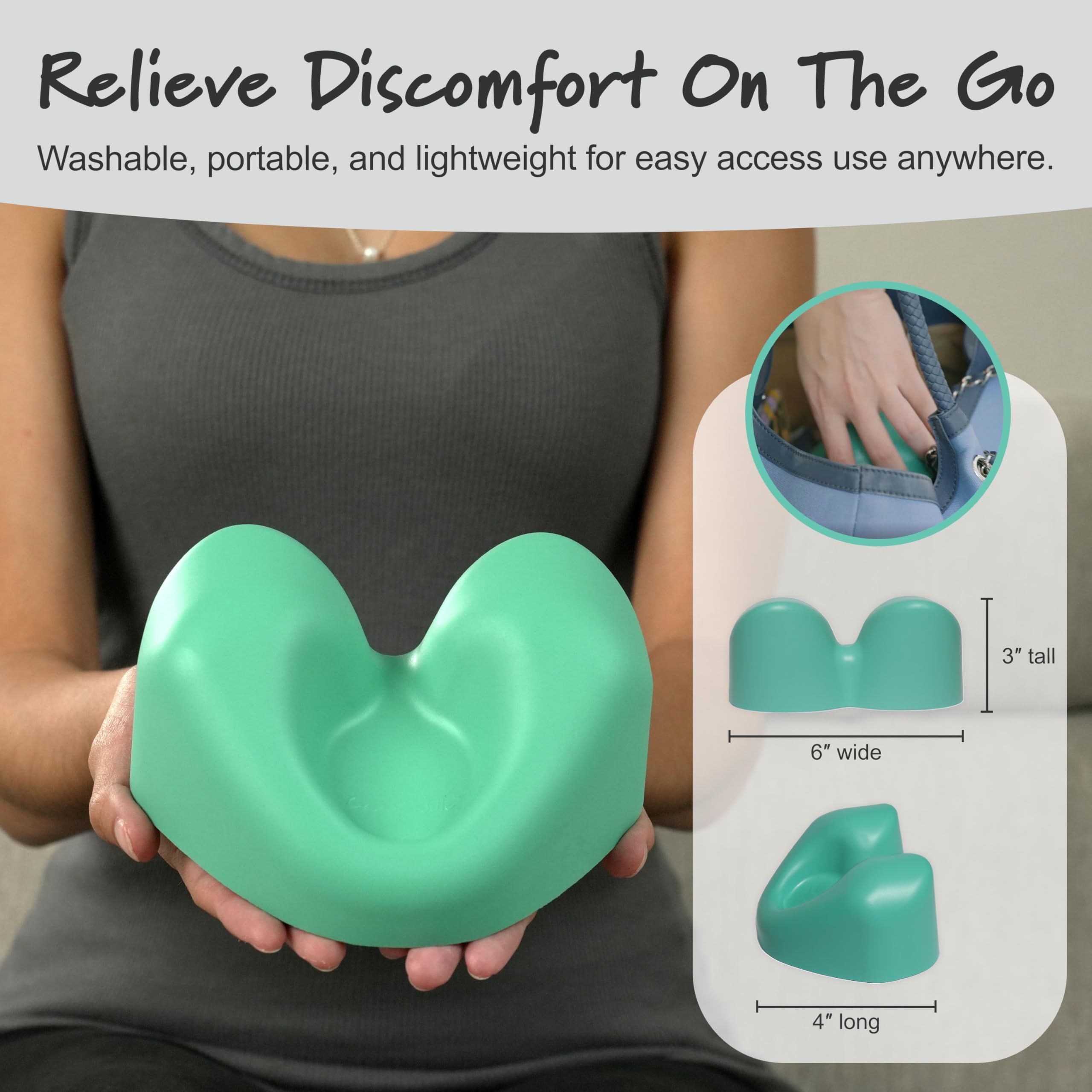 CranioCradle: tamaño compacto para guardar en bolso o maleta.