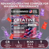 Etiqueta clara de Crasye gomitas creatina 8000 mg para dosificación