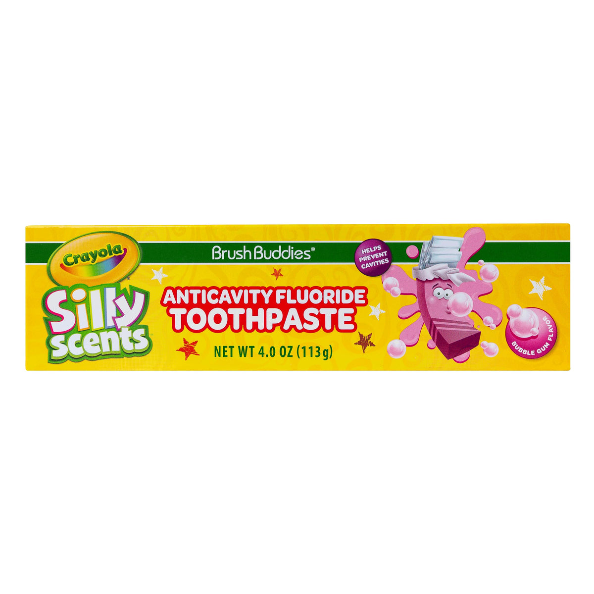 Crayola Brush Buddies Silly Scents, pasta dental infantil para cepillado divertido