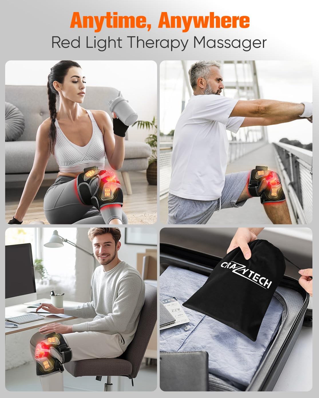 CRAZYTECH rodilla regalo saludable con garantía de 1 año y soporte 24/7
