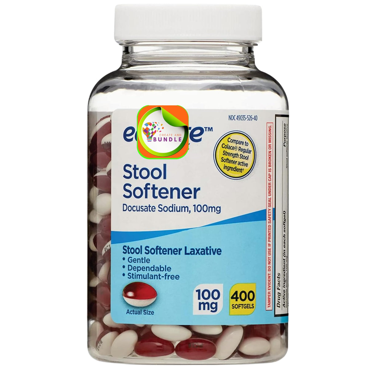 Cápsulas suaves de 100 mg de Crear y Empaquetar para uso diario.