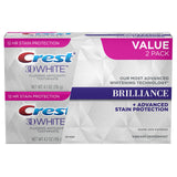 Crest 3D Brilliance pasta dental de menta para blanqueamiento y aliento fresco.