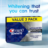 Crest 3D White Advanced Charcoal, aliento fresco durante horas tras cepillarse.