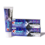 Crest 3D White Carbón Activado, vista frontal del tubo, sonrisa más brillante