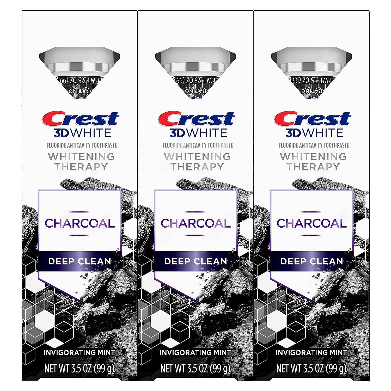 Crest 3D White Cepillado diario, rutina de cuidado dental.