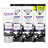 Crest 3D White Charcoal, tubo pack, blanqueamiento suave para manchas superficiales.
