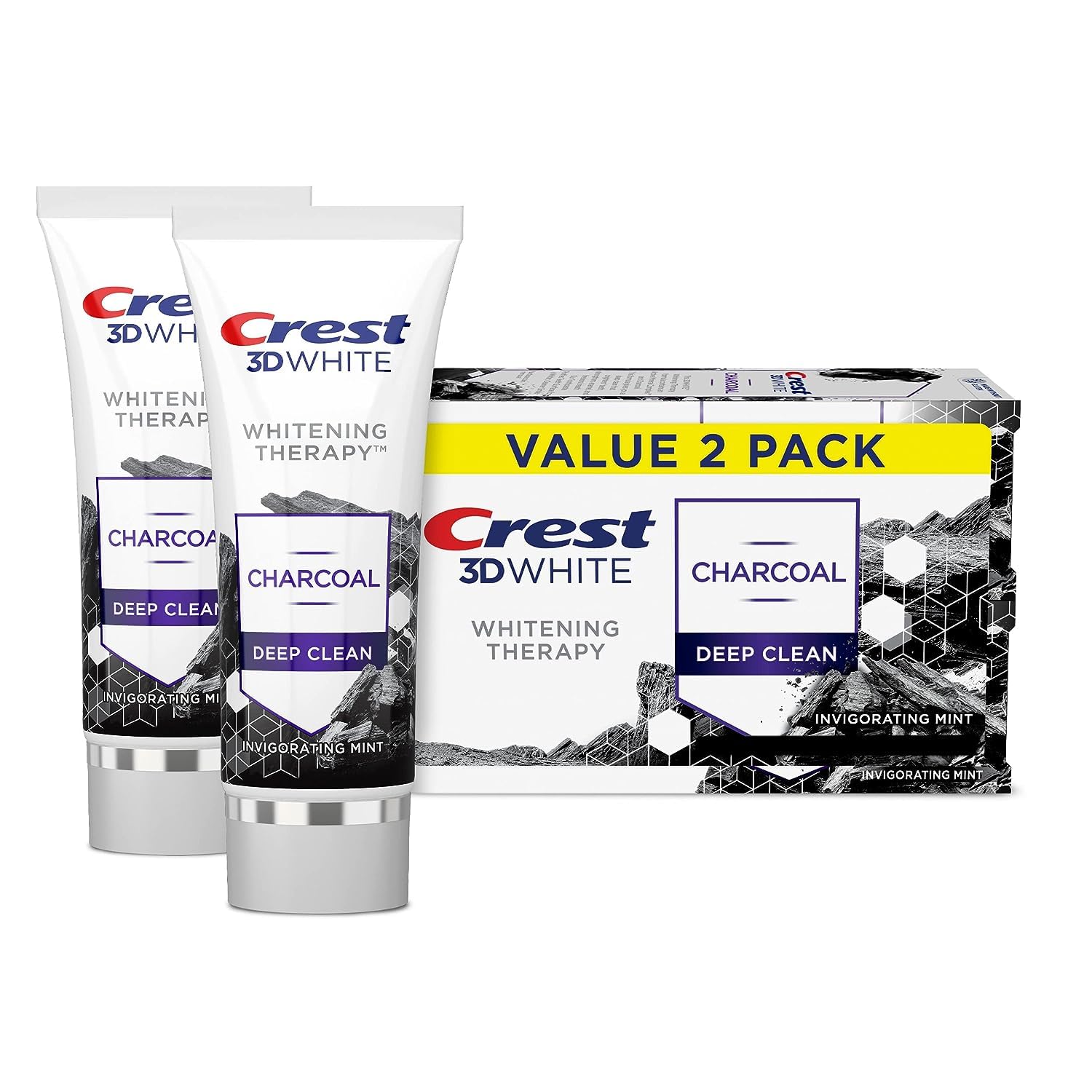 Crest 3D White con carbón activado, limpieza profunda para dientes.