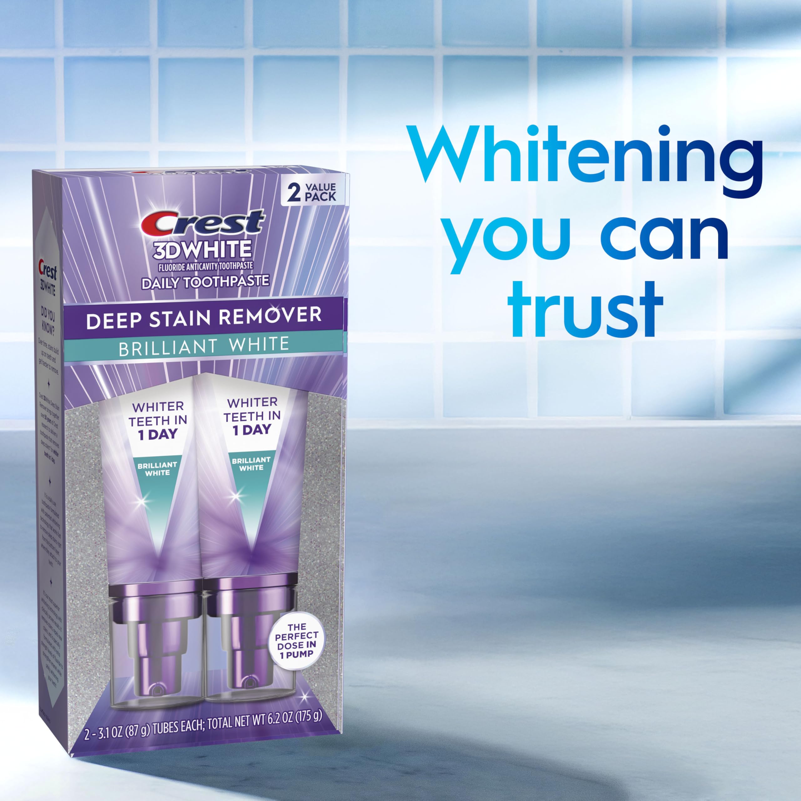 Crest 3DWhite Brilliance: brillo dental sostenido tras el cepillado