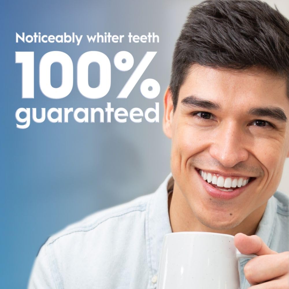 crest 3d whitestrips sensitive + luz led: dispositivo acelerador para tratamiento cómodo.