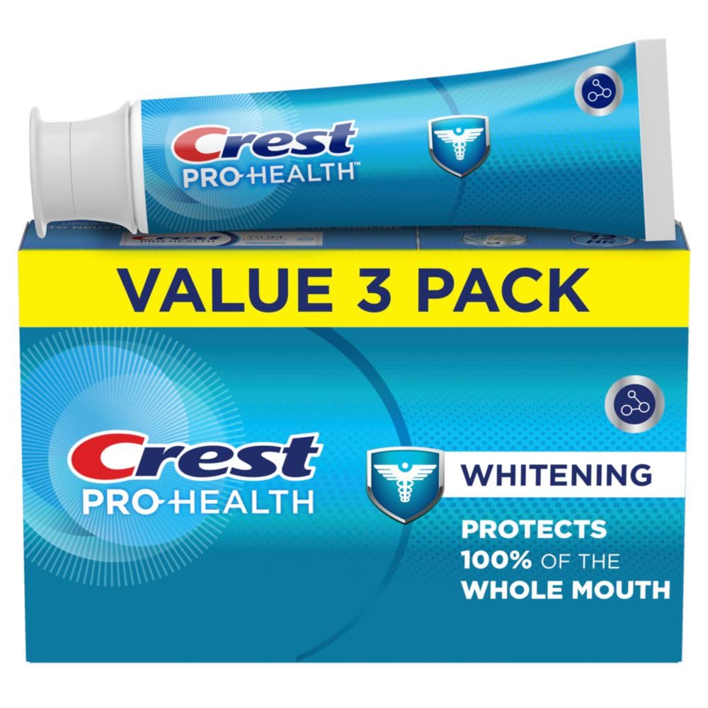 Crest Base Pro-Health pasta dental blanqueadora, tubo uno, sensación suave de limpieza