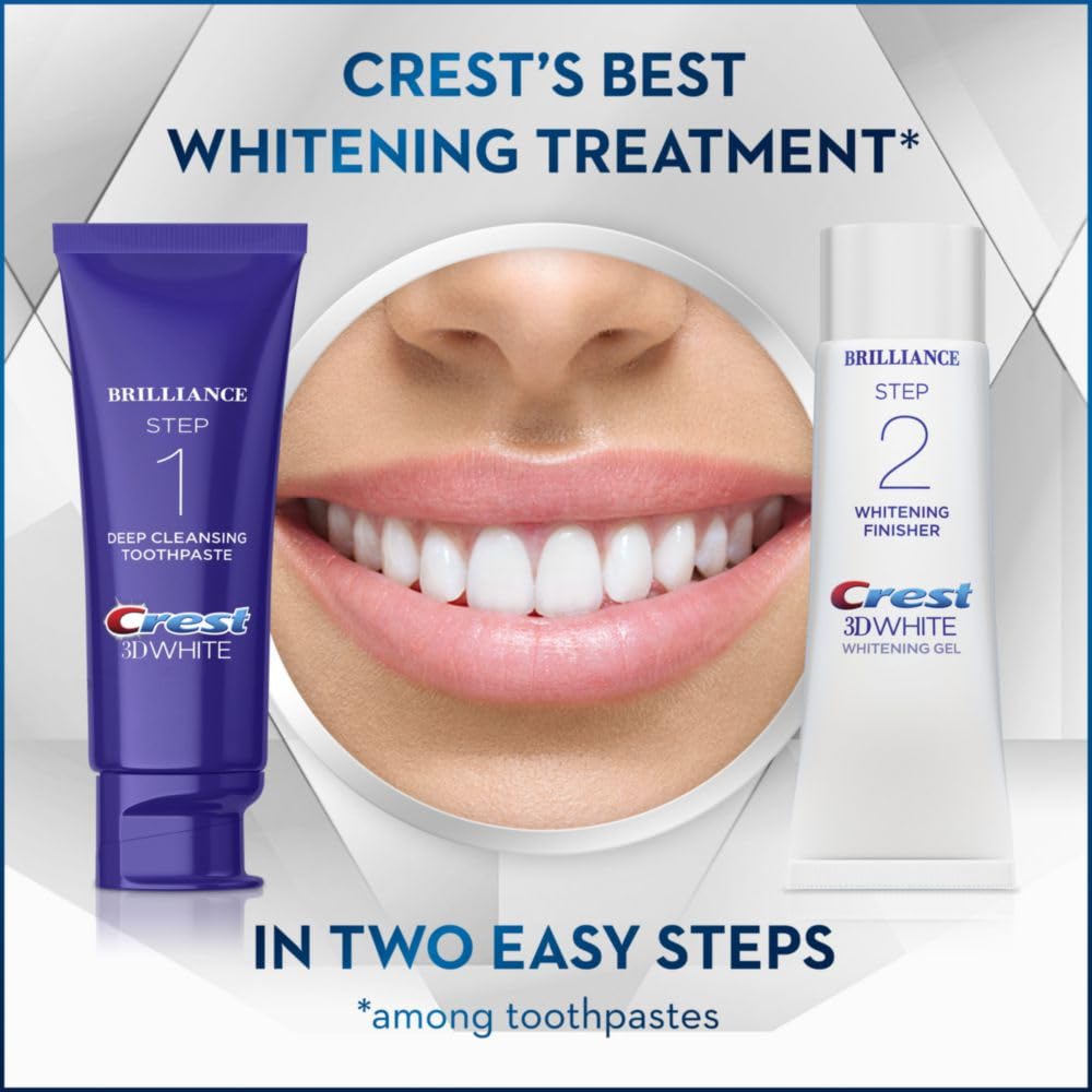 Crest 3D White Brilliance gel blanqueador para un blanqueamiento paso a paso