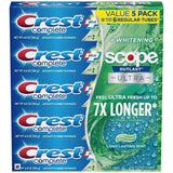 Crest Complete Whitening + Scope, pasta dental para blanqueamiento y protección diaria con sabor Scope