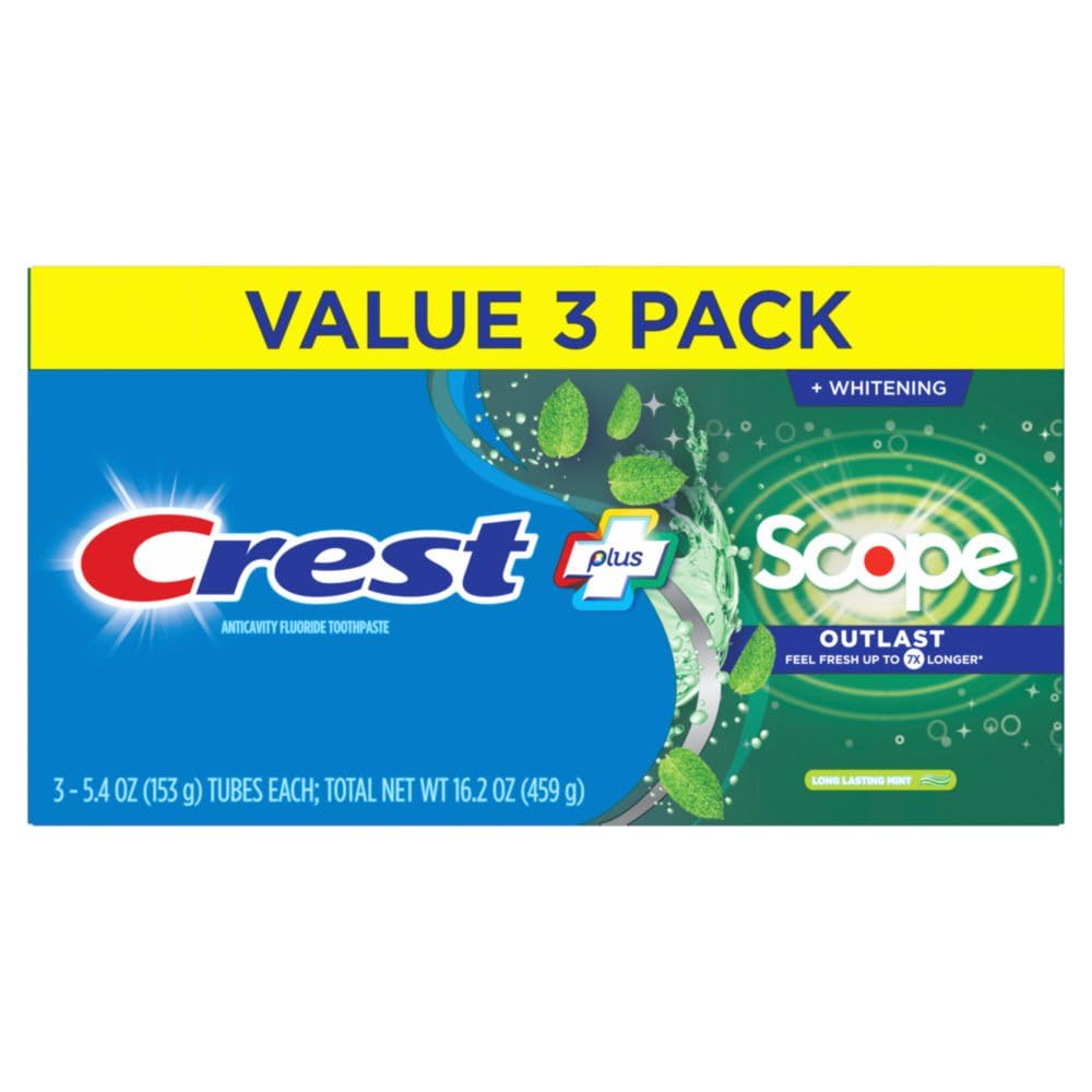 Crest Scope Outlast, pack triple para uso diario.