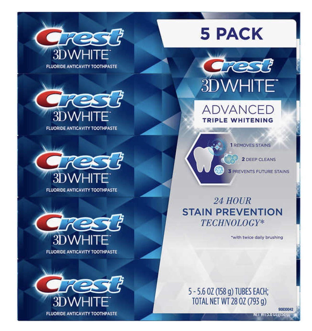 Crest 3D White Advance blanqueamiento dental para sonrisa más brillante