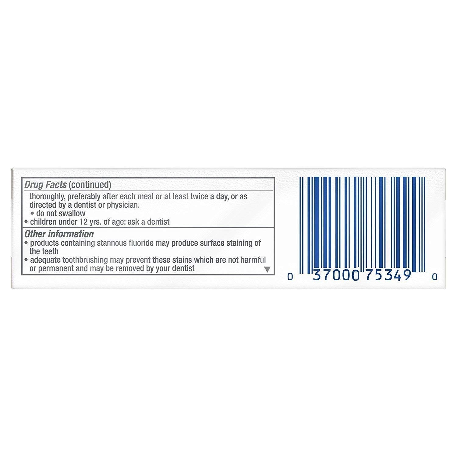 Crest Gum Detoxify, tubo práctico para uso diario y limpieza profunda.