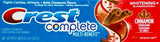 Crest Expressions empaque dentifrico canela diseño compacto.
